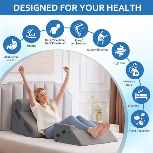 5pcs Bed Wedge Pillow Set