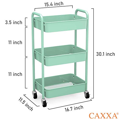 3 Tier Rolling Metal Storage Organizer