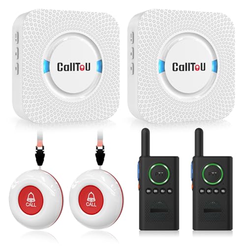 Wireless Caregiver Pager Smart Monitoring System Alert Buttons Hand Call Bell for Elderly Seniors Patients