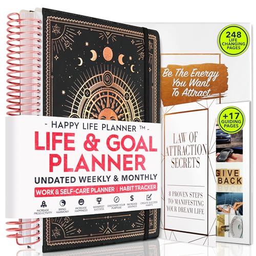 Life Planner Deluxe Undated Planner Weekly and Monthly Manifestiing Journal