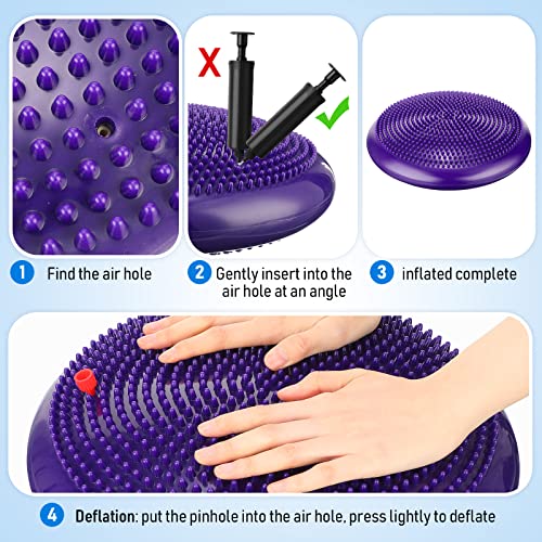 2 Pcs Balance Disc Kids Inflated Wobble Cushion