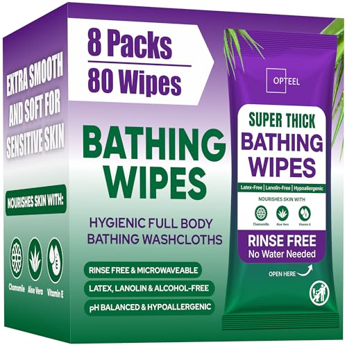 Super Thick Bathing Wipes for Adults Bathing No Rinse