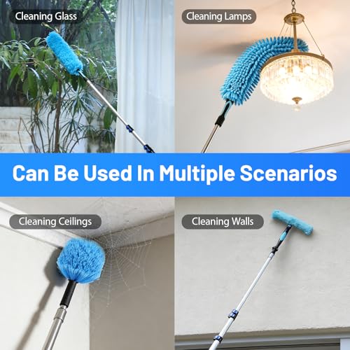 Heavy Duty High Reach Duster Kit with Extension Pole for High Roof Cleaning