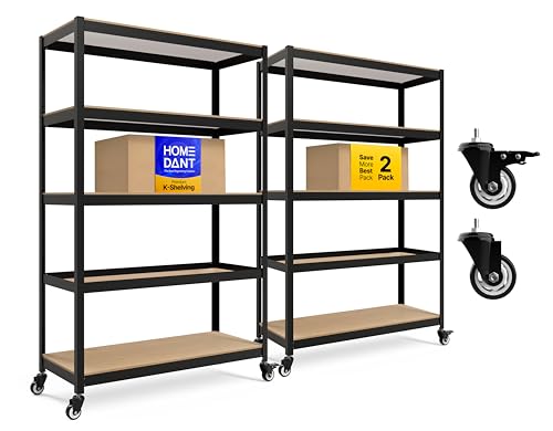 House 5 Tier Heavy Duty Garage Shelving Adjustable Metal Rack Storage Shelves Standing Shelf Unit