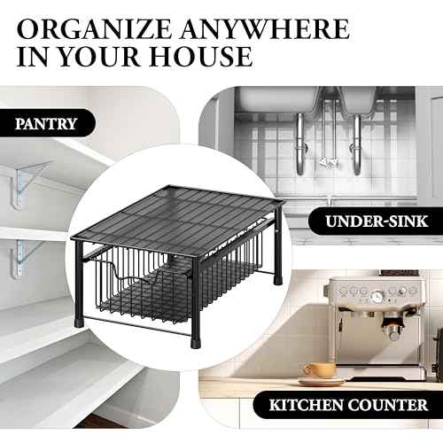Stackable Sliding Basket Organizer Drawer