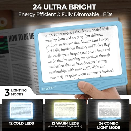 Battery Operated Black & Silver Page Magnifier