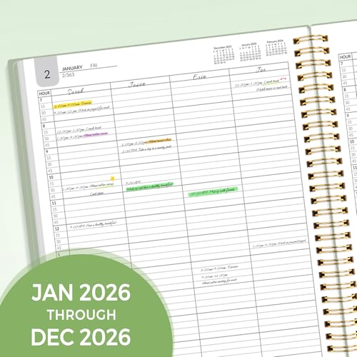 2026 Four Person Group Appointment Book with Notes