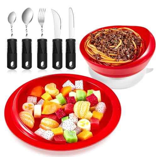 2 Sets Adaptive Utensils Bowl and Plate Set Suction Base