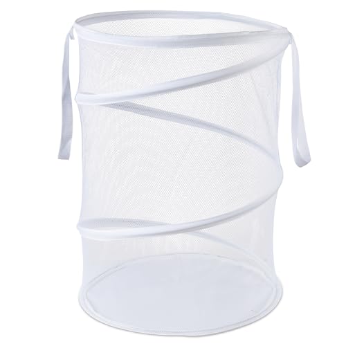 Mesh Popup Laundry Hamper 115L Foldable Laundry Basket Large Capacity Collapsible Clothing Storage Basket with Handles 26 H x 18 W x 18 L