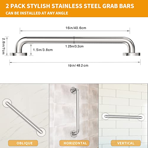 2 Pack Grab Bars for Bathroom