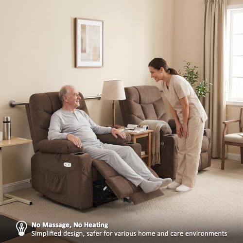 Power Lift Recliner Chair with Extended Footrest for Elderly People