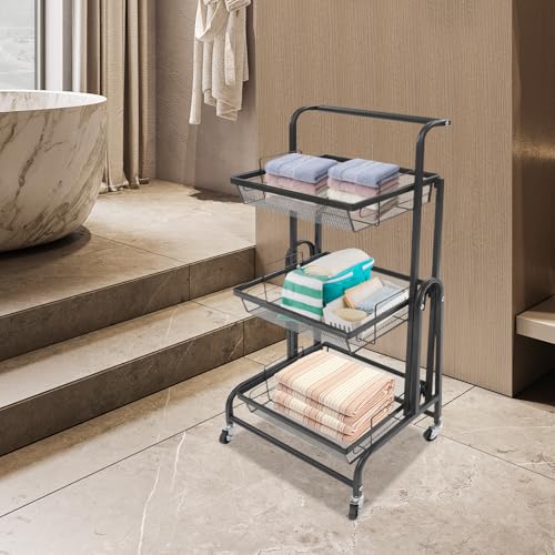 3 Tier Rolling Utility Cart with Wheels