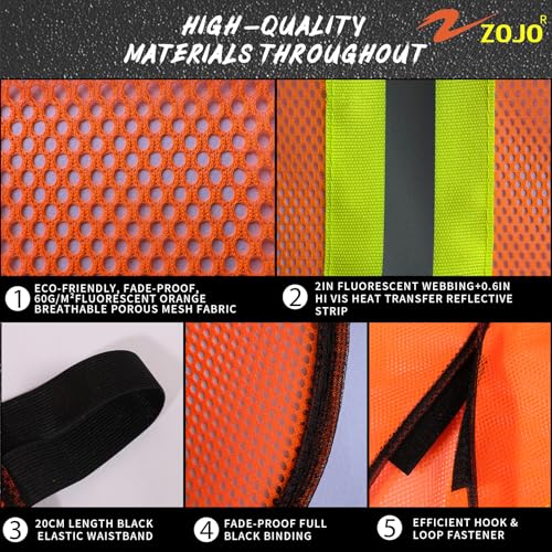 High Visiblity Reflective Mesh Safety Vest Bulk 10 Pack