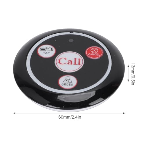 Wireless Caregiver Pager Call for Patient Nurse Alert System for Elderly Monitoring 328ft Water Proof Call Bell for Home 1 Receiver Wrist Pager 20 Desk Call Bells