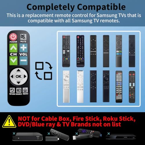 Backlit Big Button TV Remote Replacement