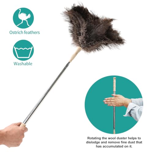 Extendable Lambswool Duster Anti