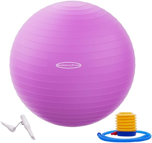Anti Burst and Slip Resistant Exercise Ball Yoga Ball Fitness Ball Birthing Ball with Quick Pump