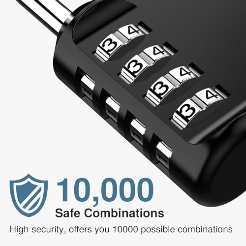 Combination Lock for Locker 4 Digit Outdoor Waterproof Padlock for School