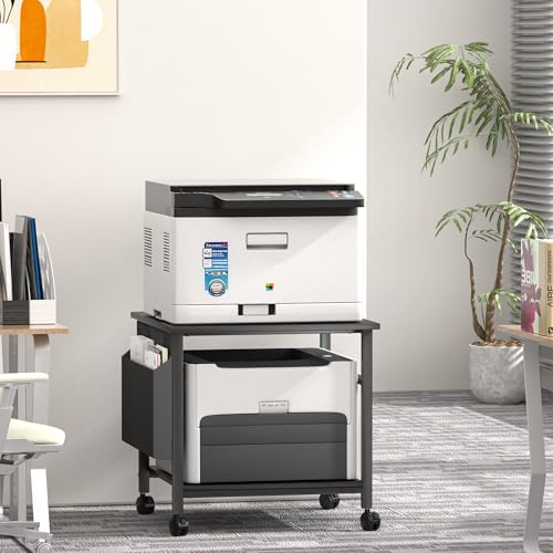 Large Printer Stand with Storage Shelf