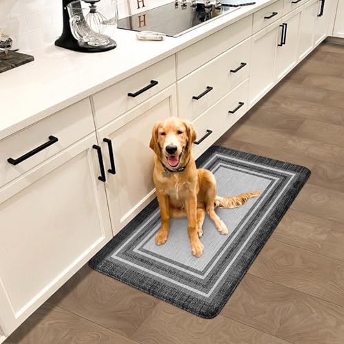 KIMDOE Boho Kitchen Rugs and Mats 2PCS Cushioned Anti Fatigue Kitchen Mat Non