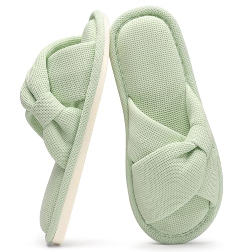 Summer House Slippers for Women Corduroy Open Toe Indoor Slippers