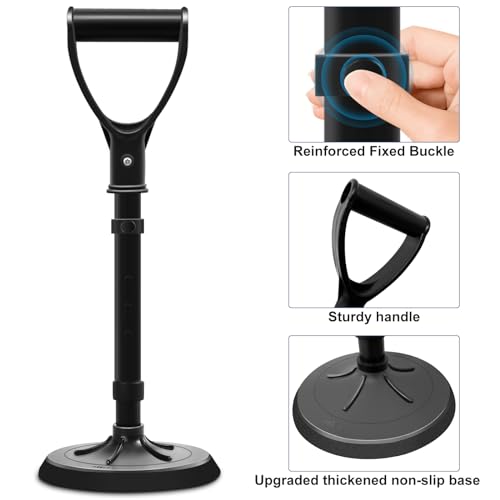 Upgraded Portable Standing Aid with Integrated Reinforced Fixation Buttons and Oversized 7" Base