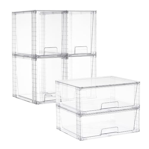 Easily Assemble Clear Storage Dawers Set