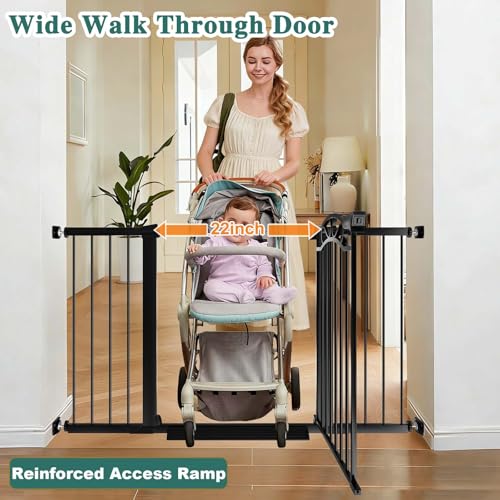Extra Wide Baby Gate with Door