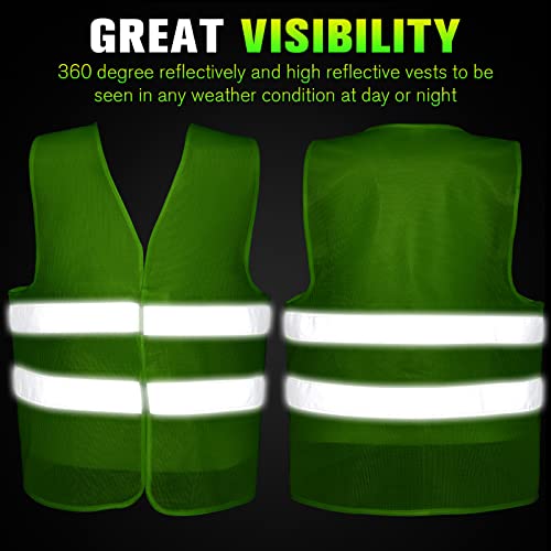 12 20 Pcs Safety Vest Bulk High Visibility Reflective Vest