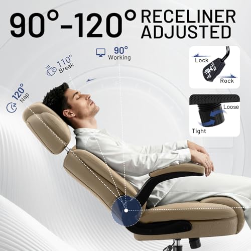 Office Chair Executive High Back Breathable Comfy Desk Chair with Lumbar Support
