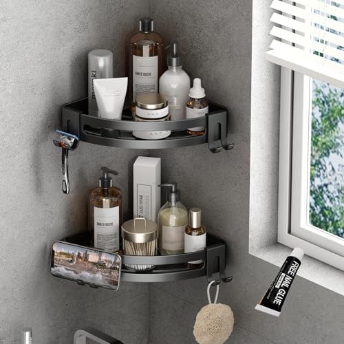 adhesive mounting shower caddy