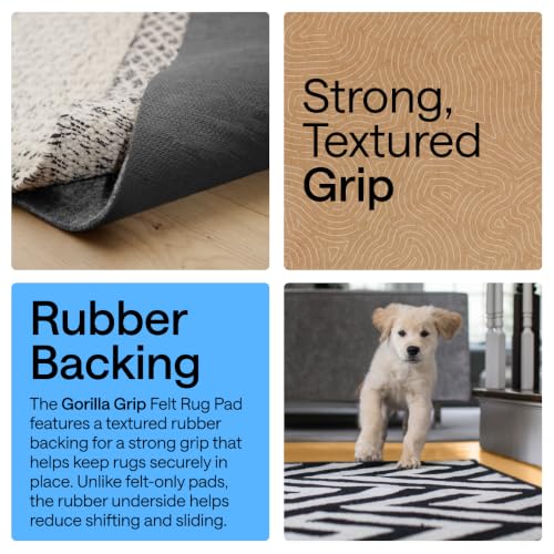 Felt Rug Pad for Hardwood Floors with Rubber Backing