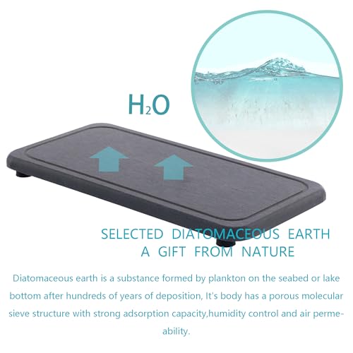 2Pcs Water Absorbent Diatomite Coasters Bathroom Sink Stone Trays