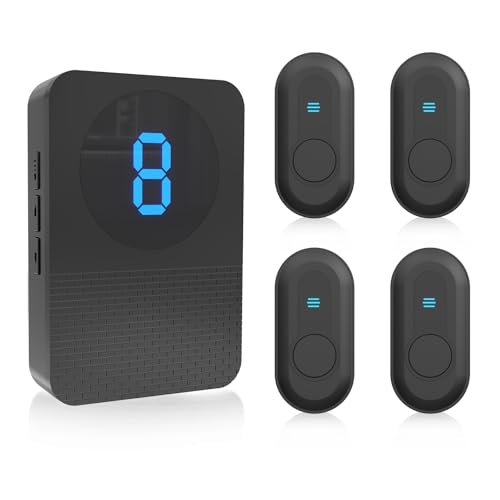 Caregiver Pager Wireless Call Button System Call Bell Alert Button Wireless Calling System for Elderly at Home