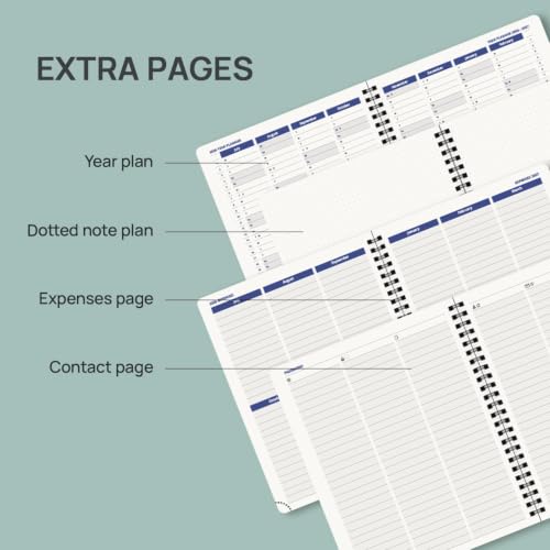 2026 WEEKLY PLANNER TWO PAGES PER WEEK WELV7 WELU7 SERIES JAN.2026