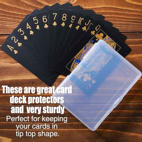 Playing Card Cases Plastic Trading Card Deck Holders Clear Empty Storage Box Organizers for Gaming