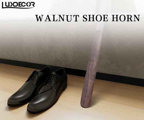 2 Pack Long Handle Wood Shoe Horn for Men 24in Wooden Shoe Horn Long Handled for Seinors Women Kids Wood Shoe Helper