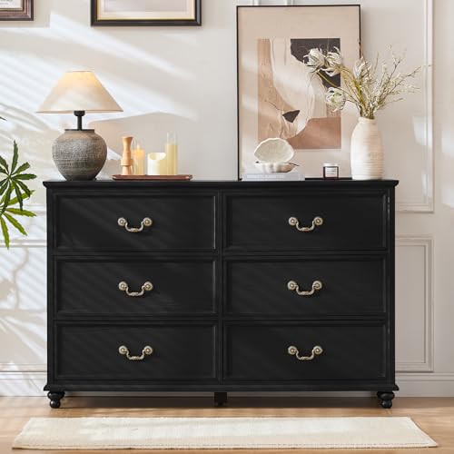 Wide Wood Farmhouse Night Stand with Drawers