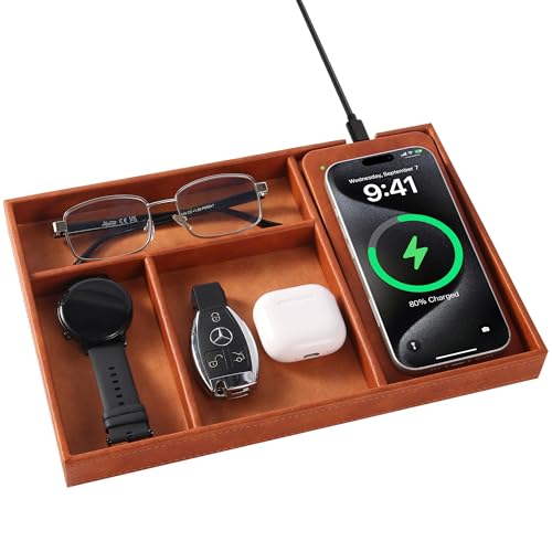 Valet Tray Built in Wireless Charging Pad