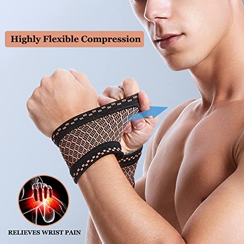 Copper Wrist Compression Brace