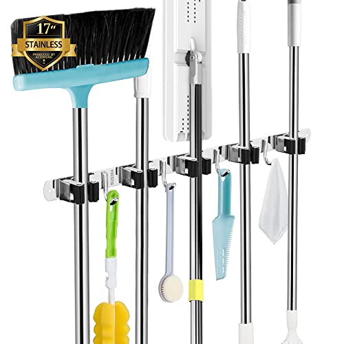 Broom and Mop Holder Wall Mounted Tools