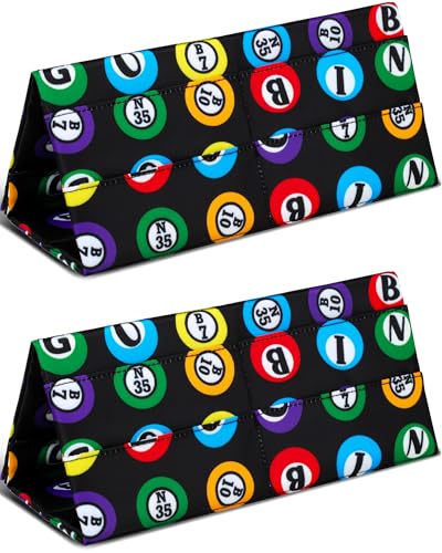 2 Pack of Playing Card Holder for Bridge Canasta Poker Games Bingo Ticket Holder for Pull Tabs Gambling Tickets
