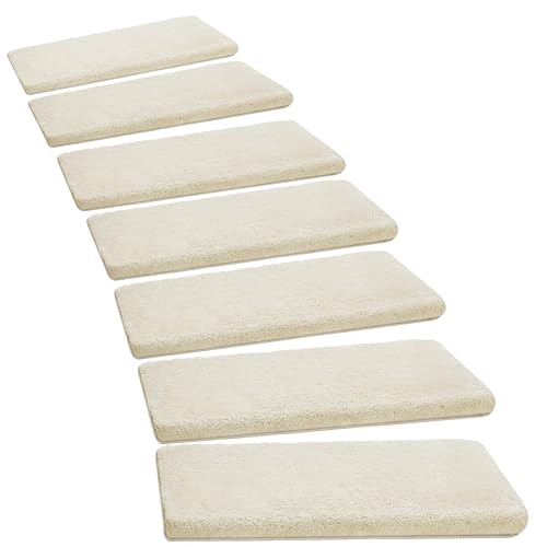 Bullnose Carpet Stair Treads Ultra Plush for Wooden Steps
