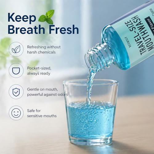 Blue Travel Size Mouthwash
