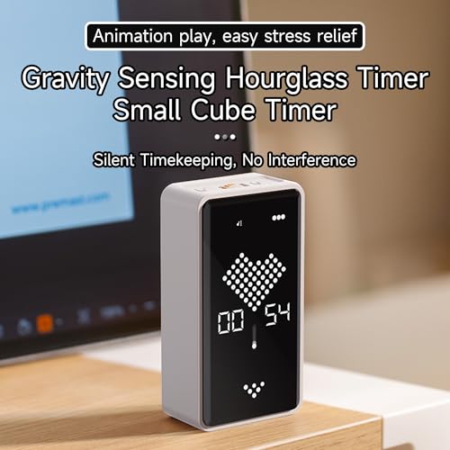 Visual Timer Rechargeable Digital Hourglass Timer with LED Display