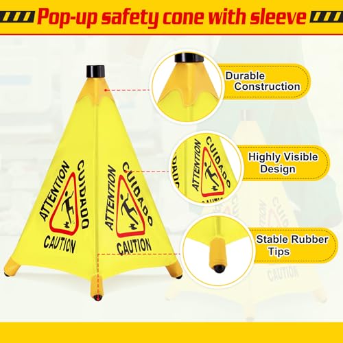 Pop up Wet Floor Sign with Storage Tube