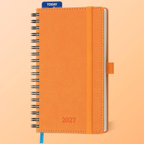 2027 Weekly Planner Leather Spiral Soft Cover Calendar