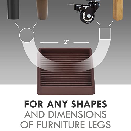 Caster Cups Square Rubber Furniture Cups