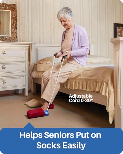 Sock Aid Kit Flexible Sock Aid Device with Long Rope