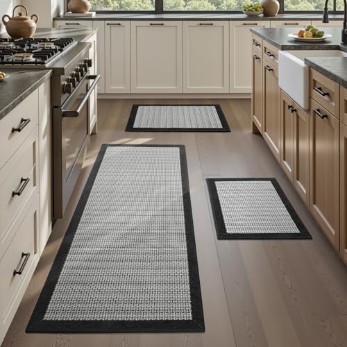 2 PCS Kitchen Rugs Mats Non Skid Washable